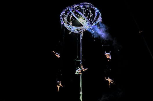 Acrobats Performing on Tower