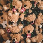 Close-up Photography of Brown Bear Plush Toy Lot